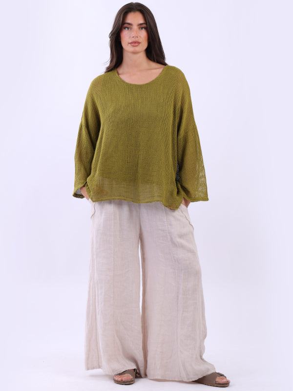2 Layered Mesh Net Cotton Lagenlook Crop Top