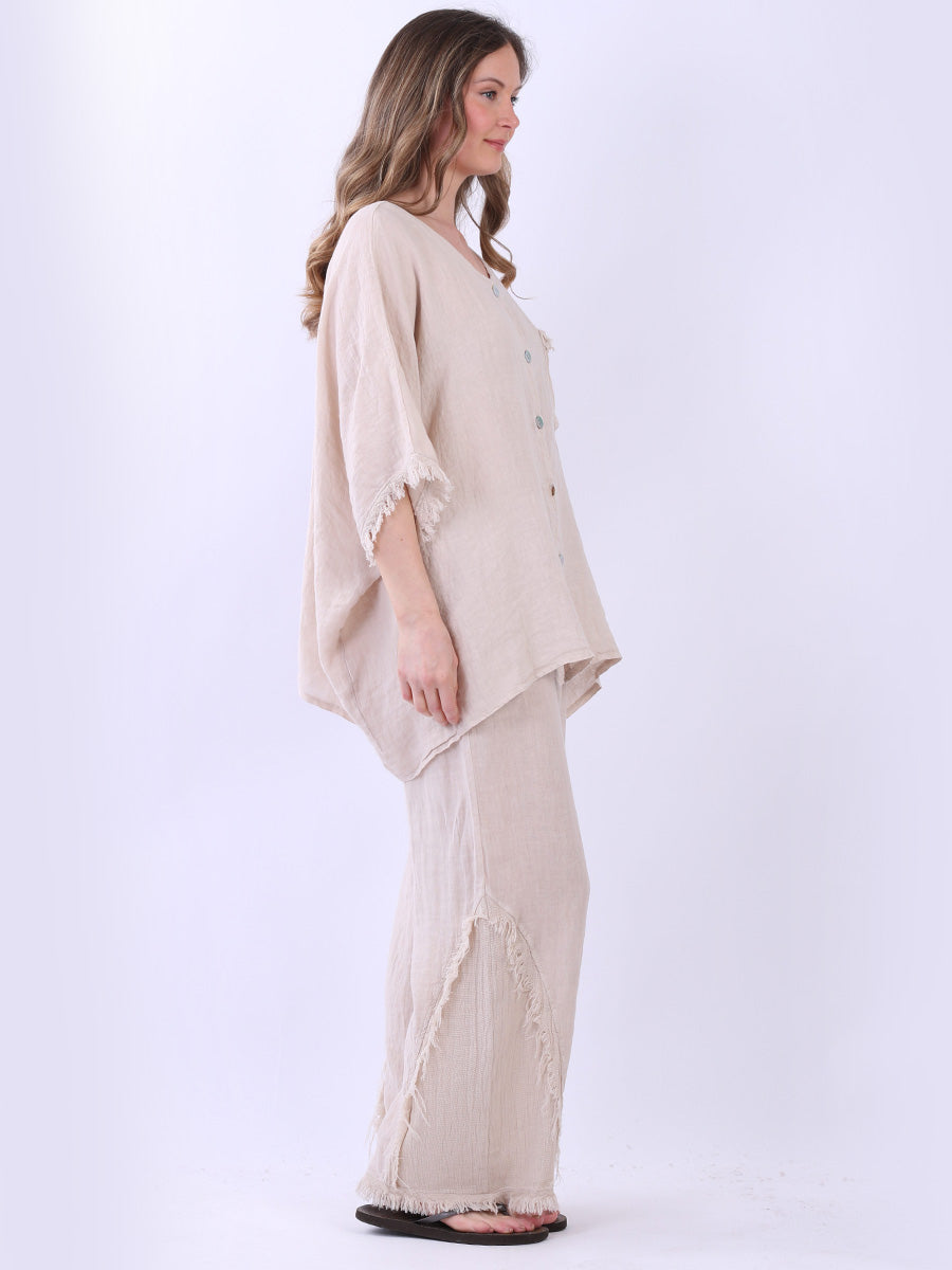 Linen Batwing Top