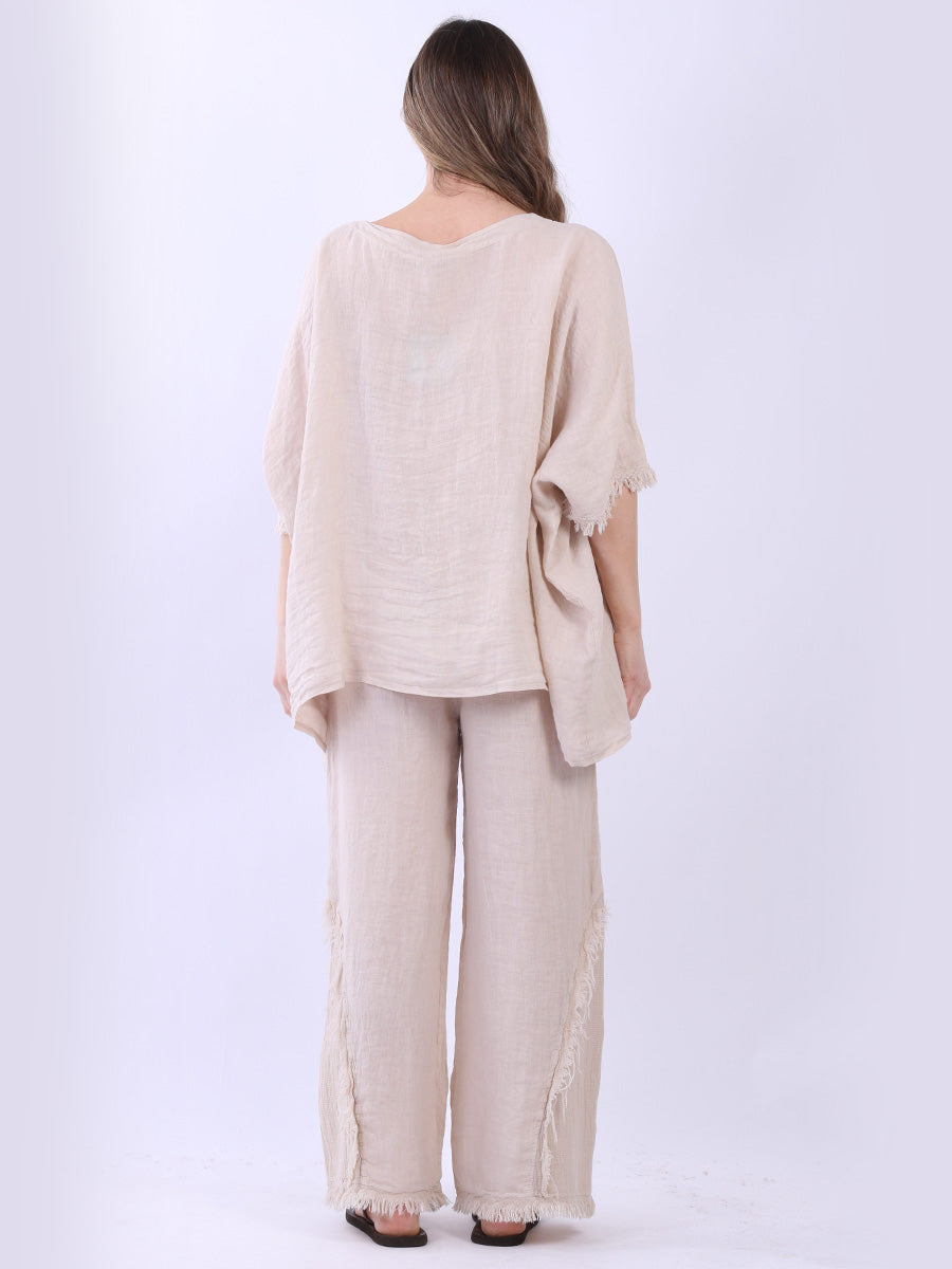 Linen Batwing Top