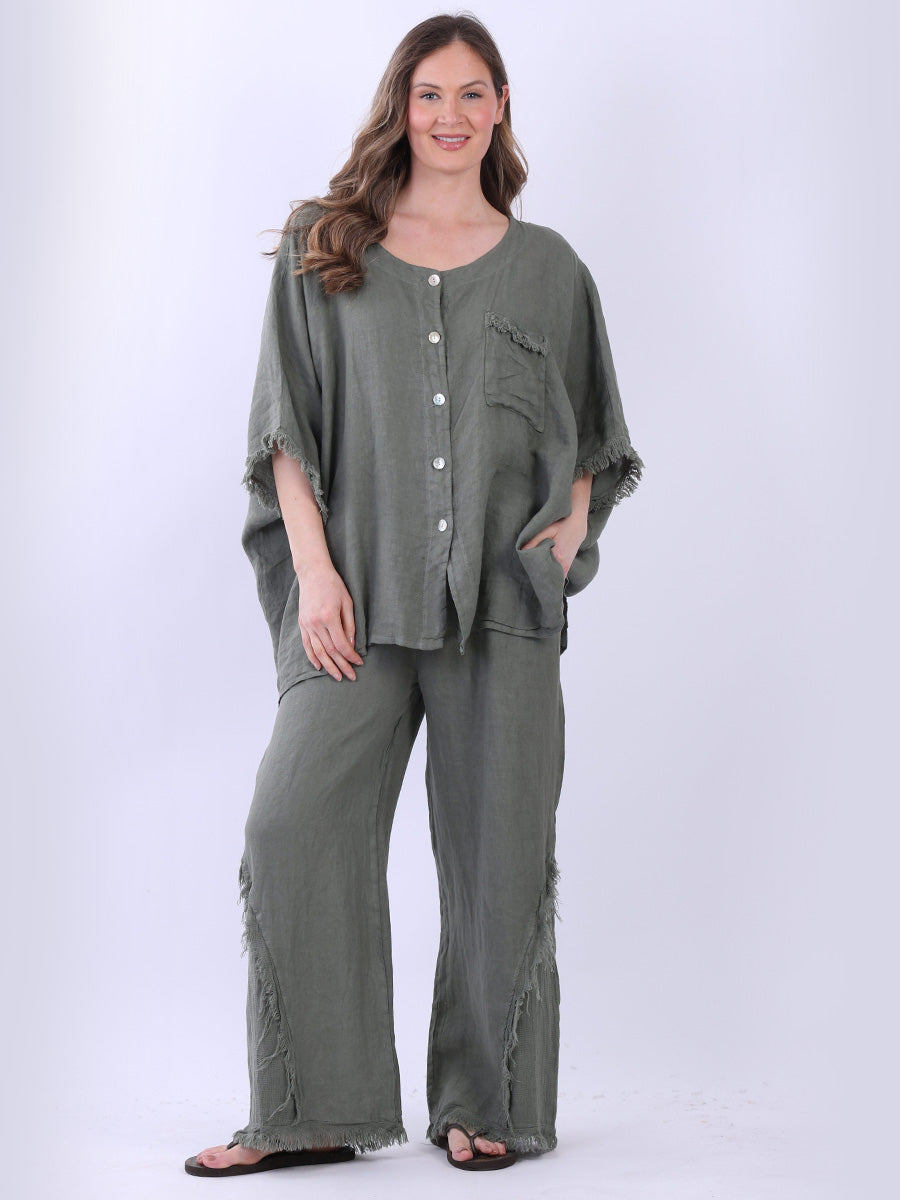 Linen Batwing Top