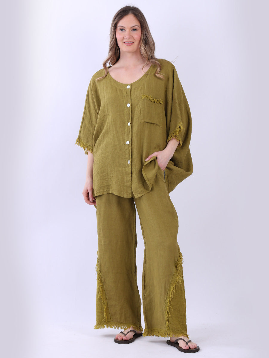 Linen Batwing Top