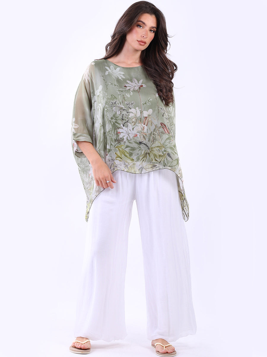 Silk Floral Top