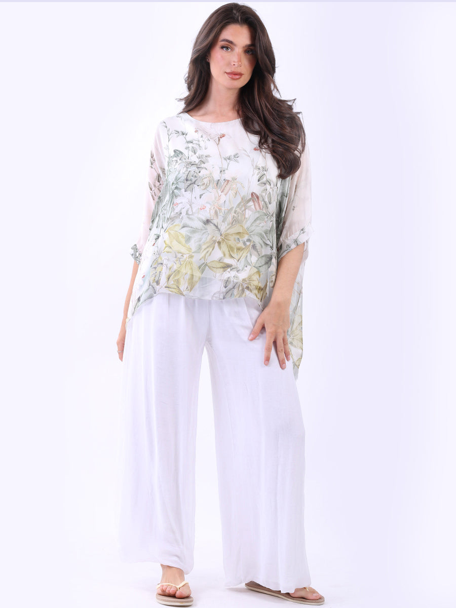 Silk Floral Top