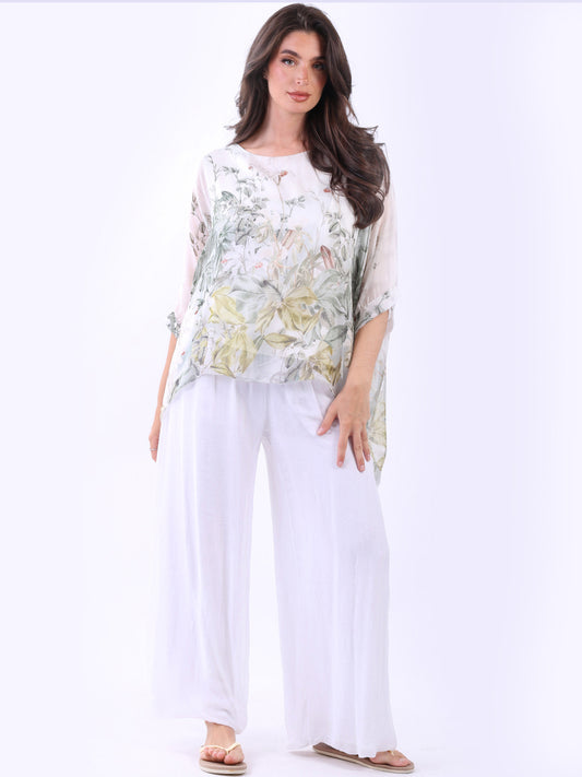 Silk Floral Top
