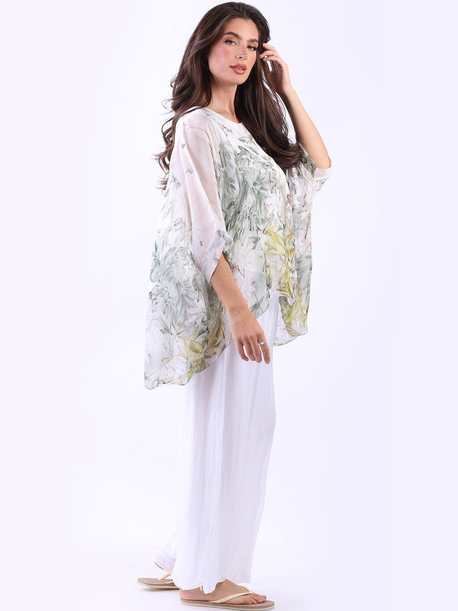 Silk Floral Top
