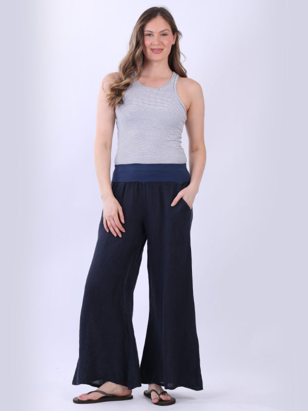 Linen Wide Leg Trouser