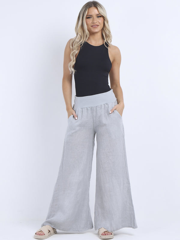 Linen Wide Leg Trouser