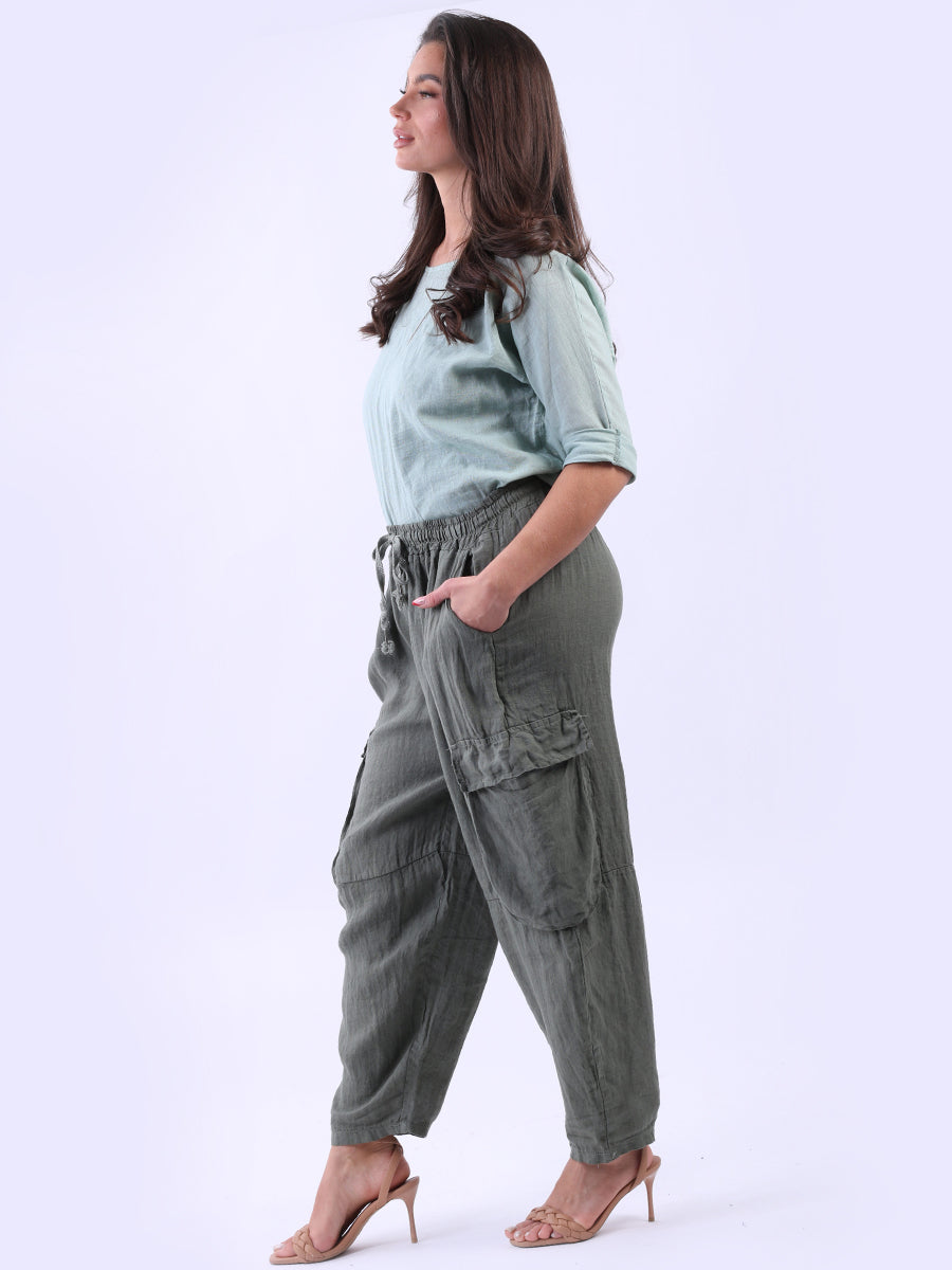 Linen Cargo Jogger