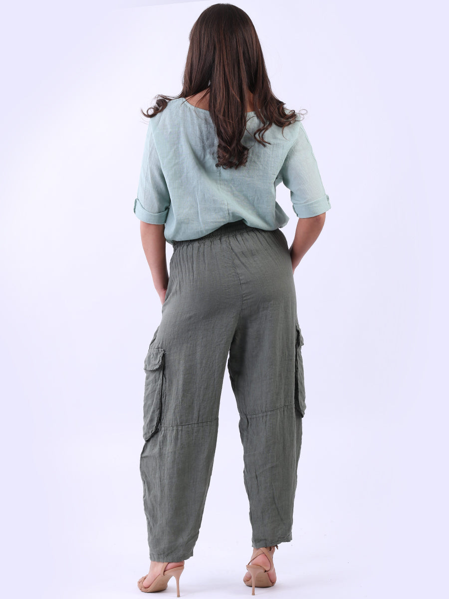 Linen Cargo Jogger