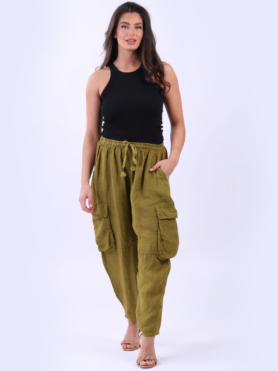 Linen Cargo Jogger