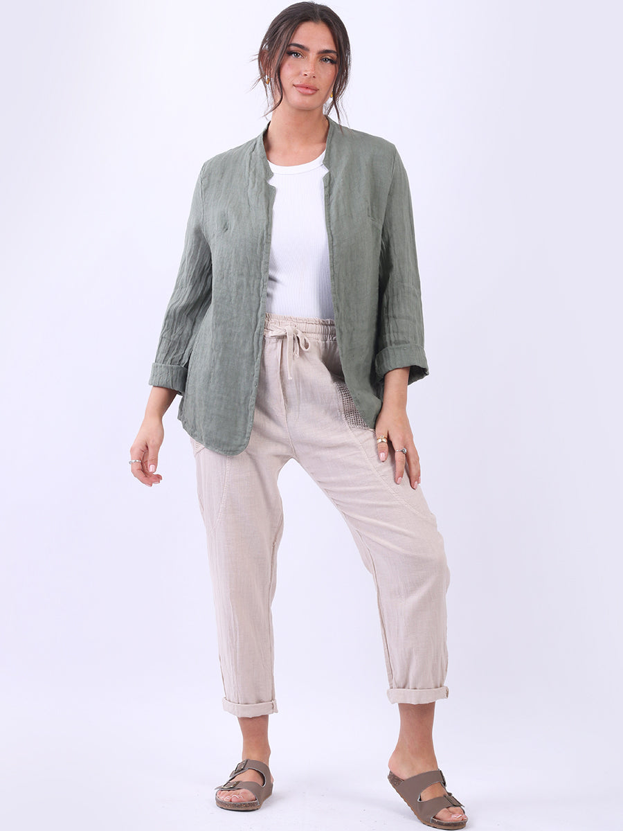 Linen Open Jacket