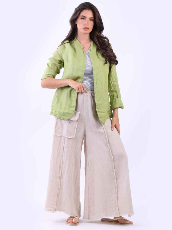 Linen Open Jacket