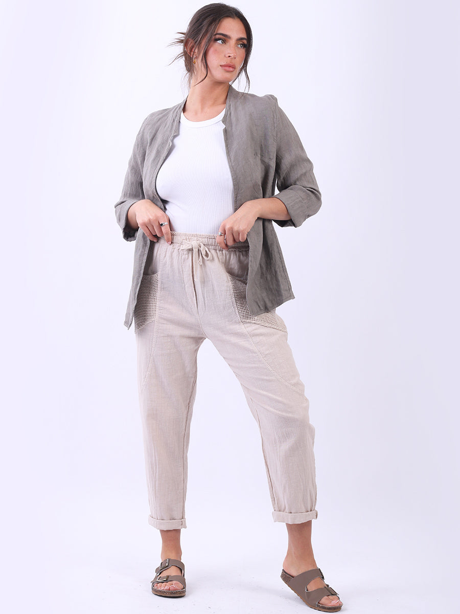 Linen Open Jacket