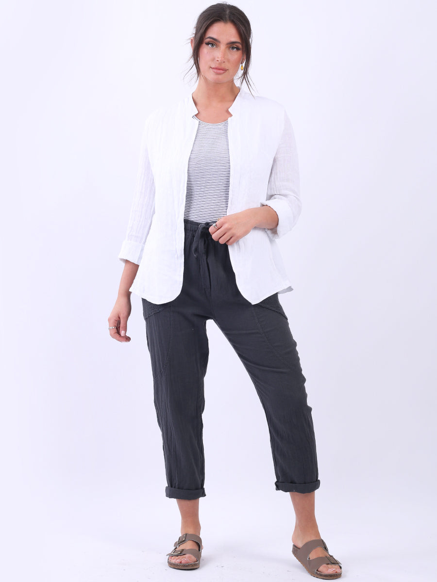 Linen Open Jacket