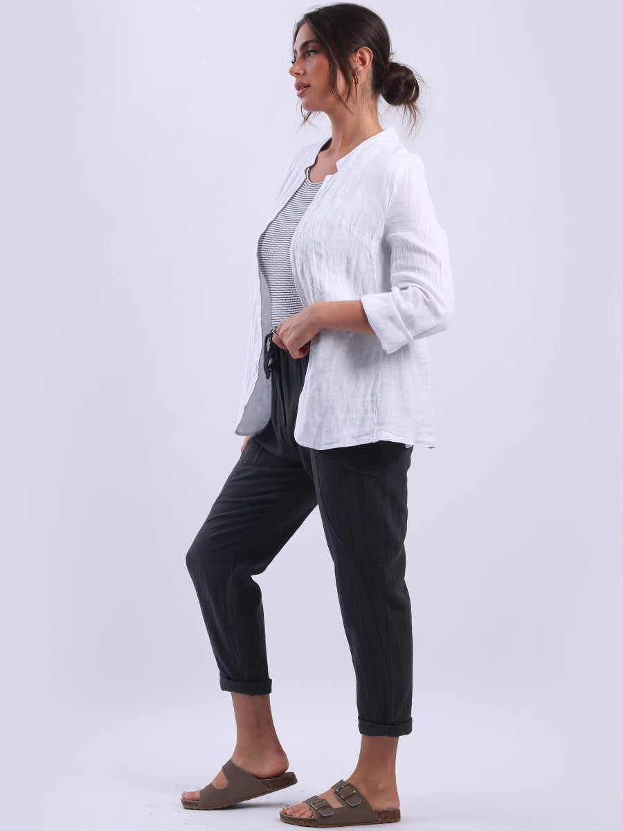 Linen Open Jacket