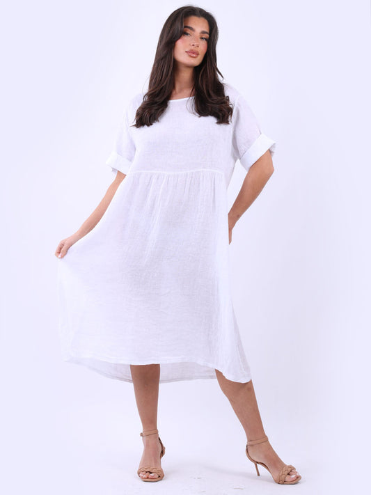 Linen Midi Swing Dress