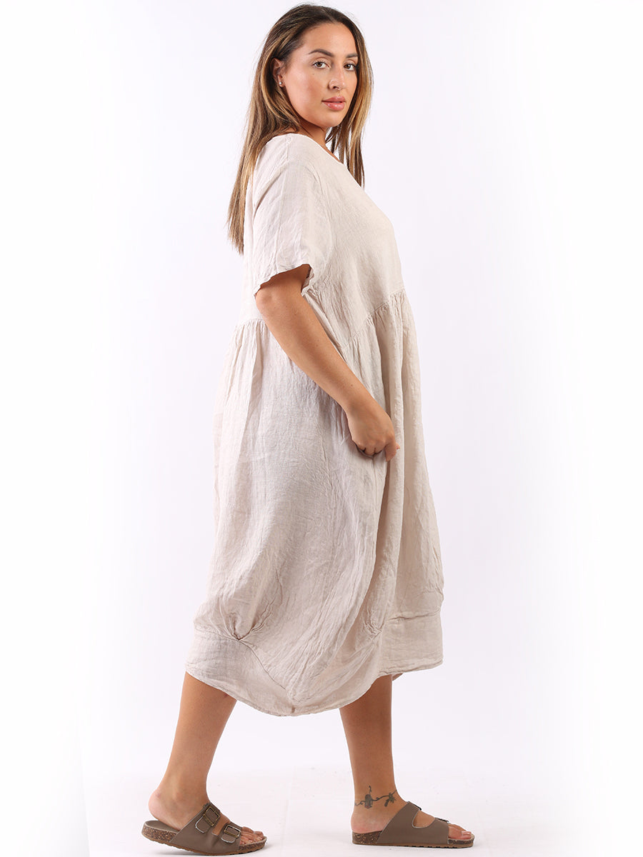 Midi Linen Swing Dress