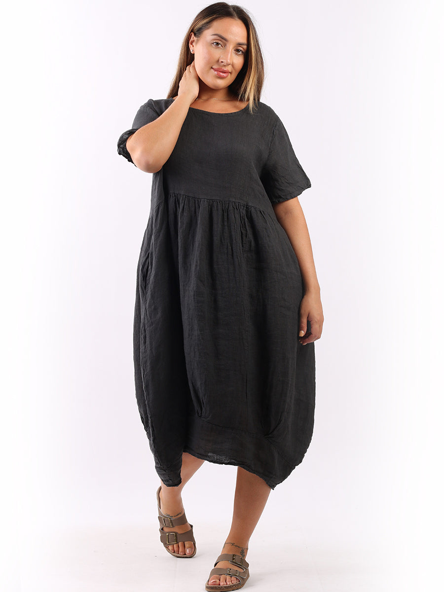 Midi Linen Swing Dress