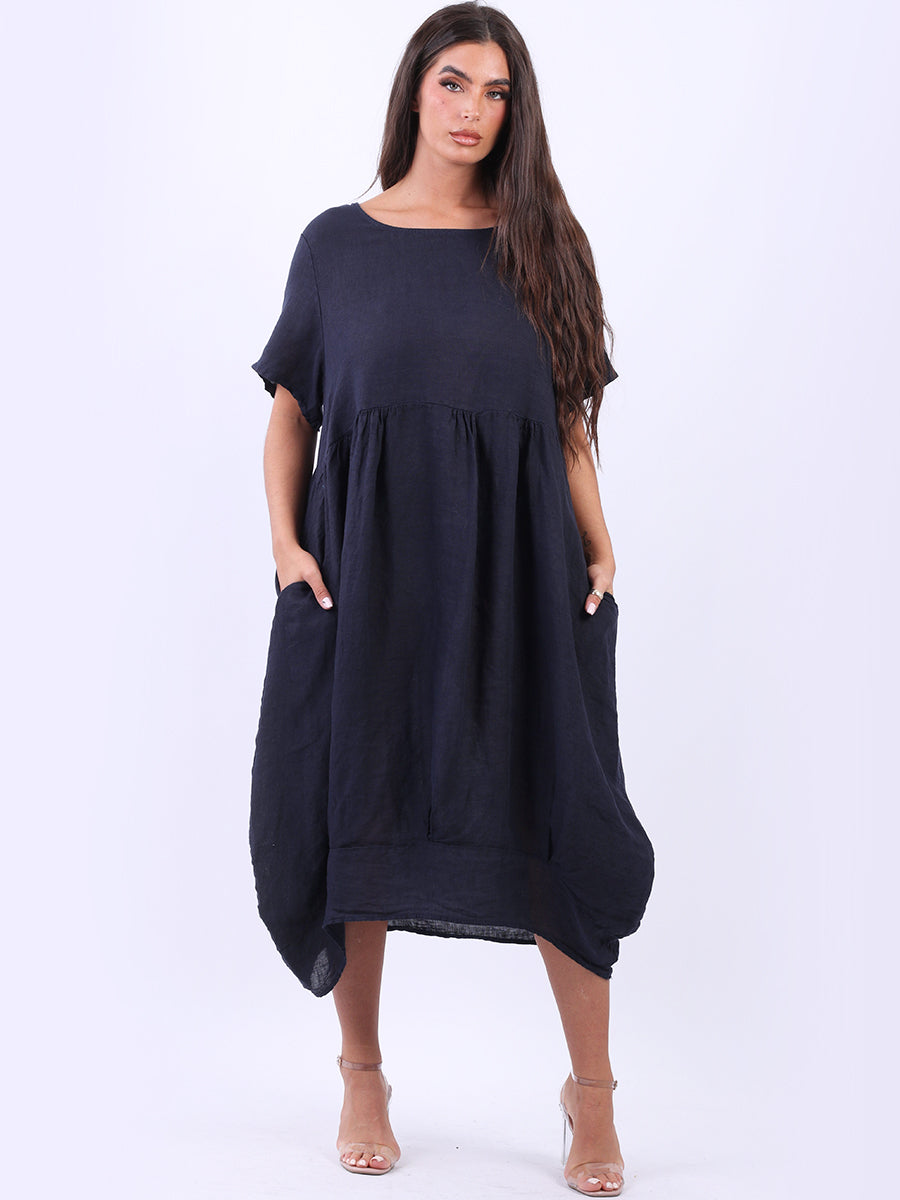 Midi Linen Swing Dress