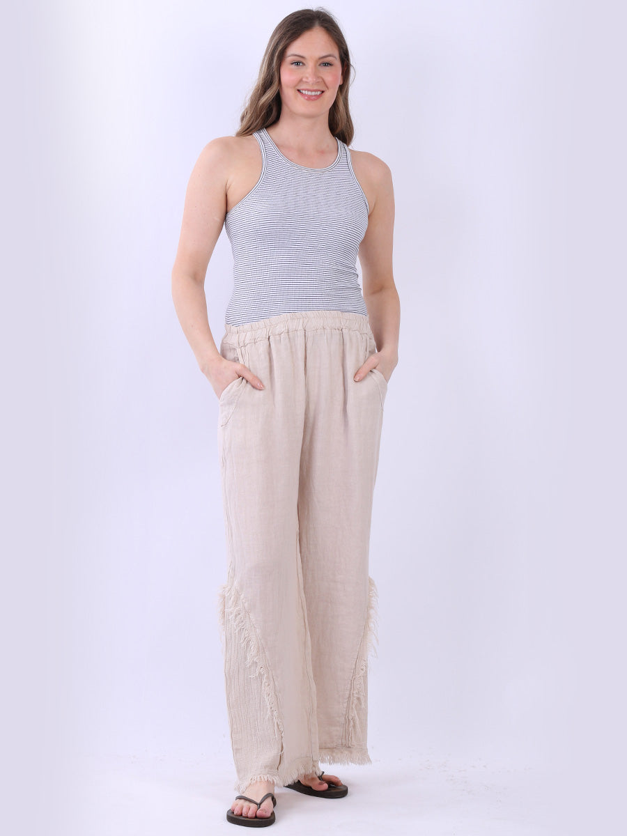 Straight Leg Linen Trouser