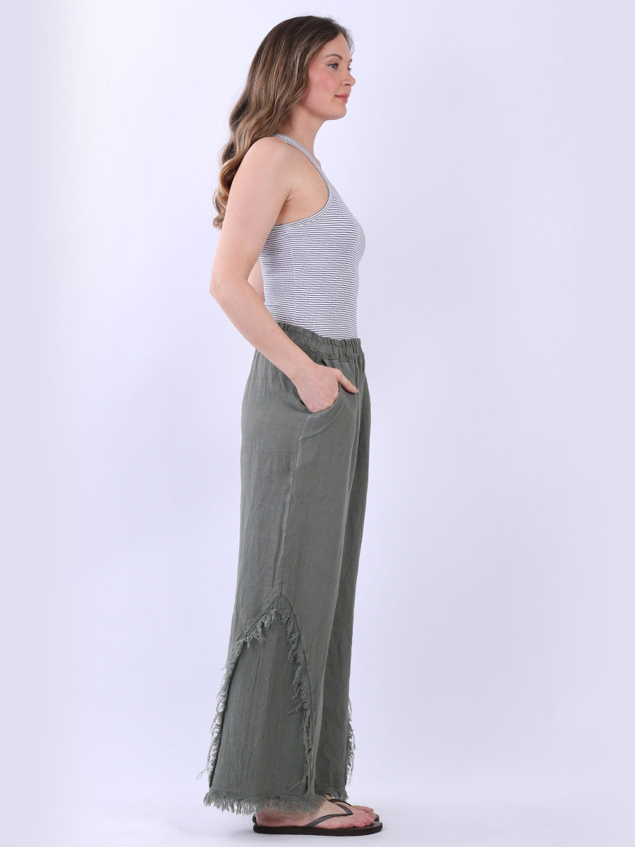 Straight Leg Linen Trouser