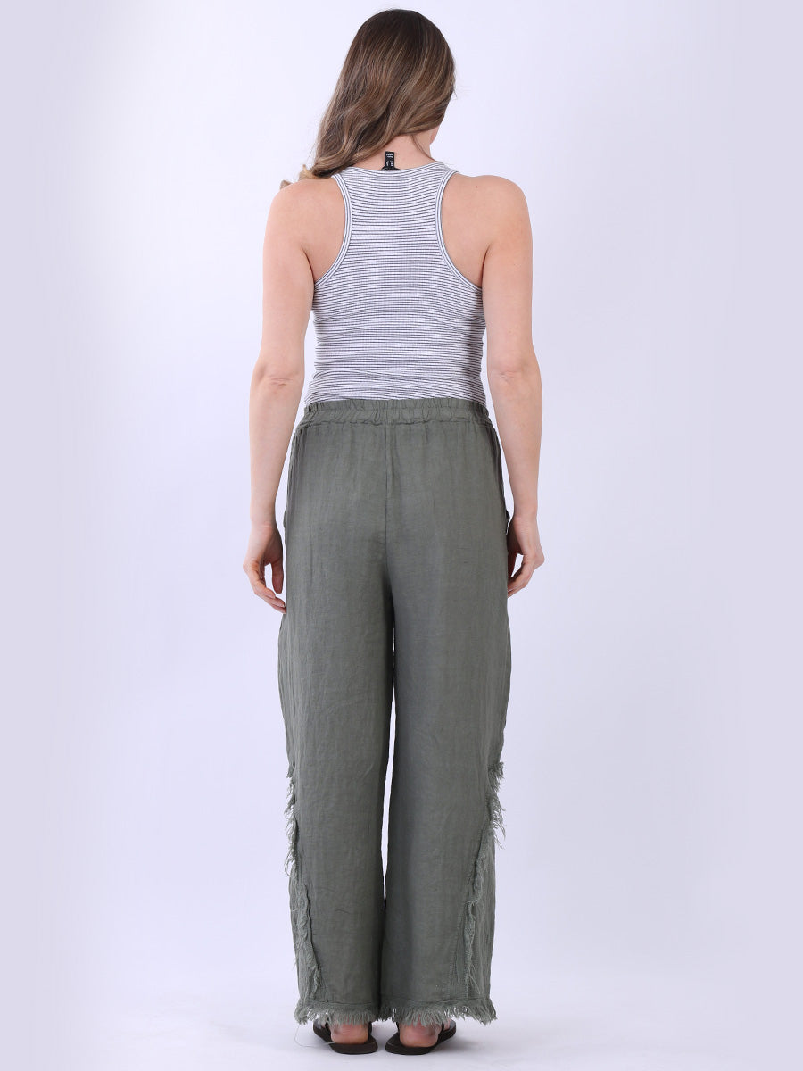 Straight Leg Linen Trouser