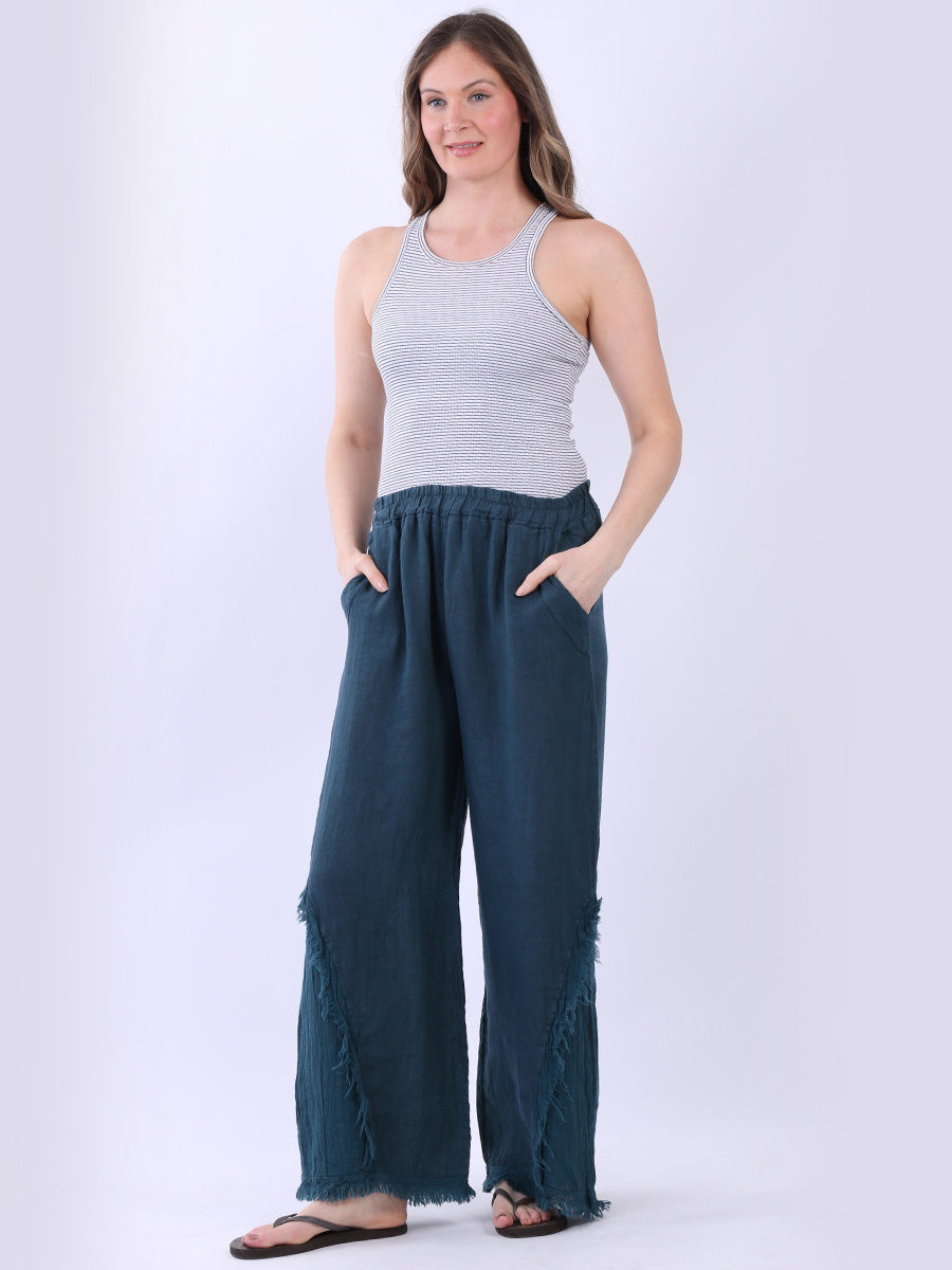 Straight Leg Linen Trouser