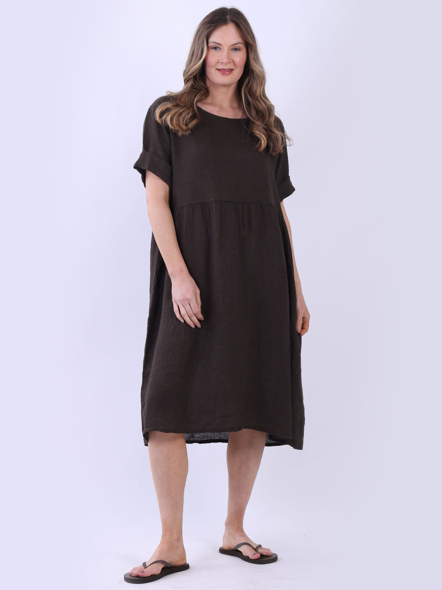 Linen Midi Swing Dress