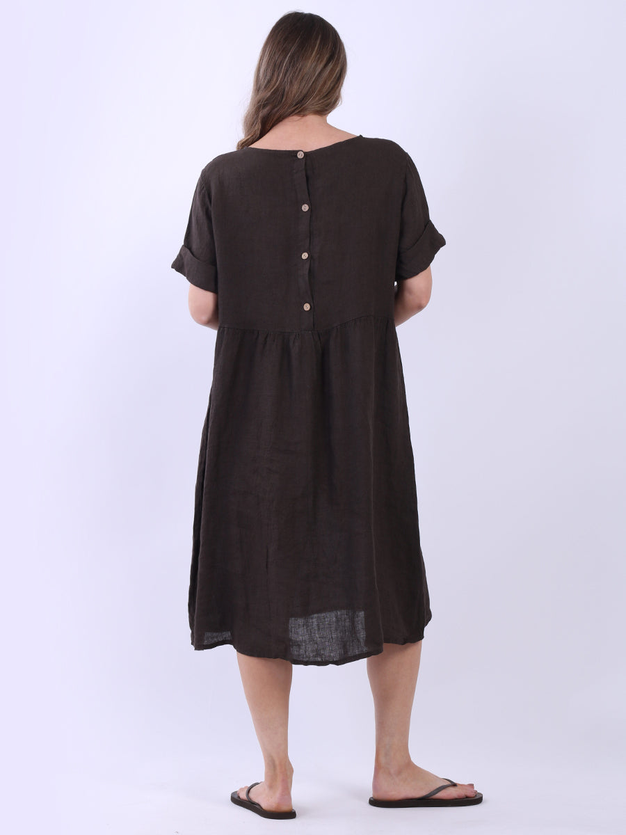 Linen Midi Swing Dress