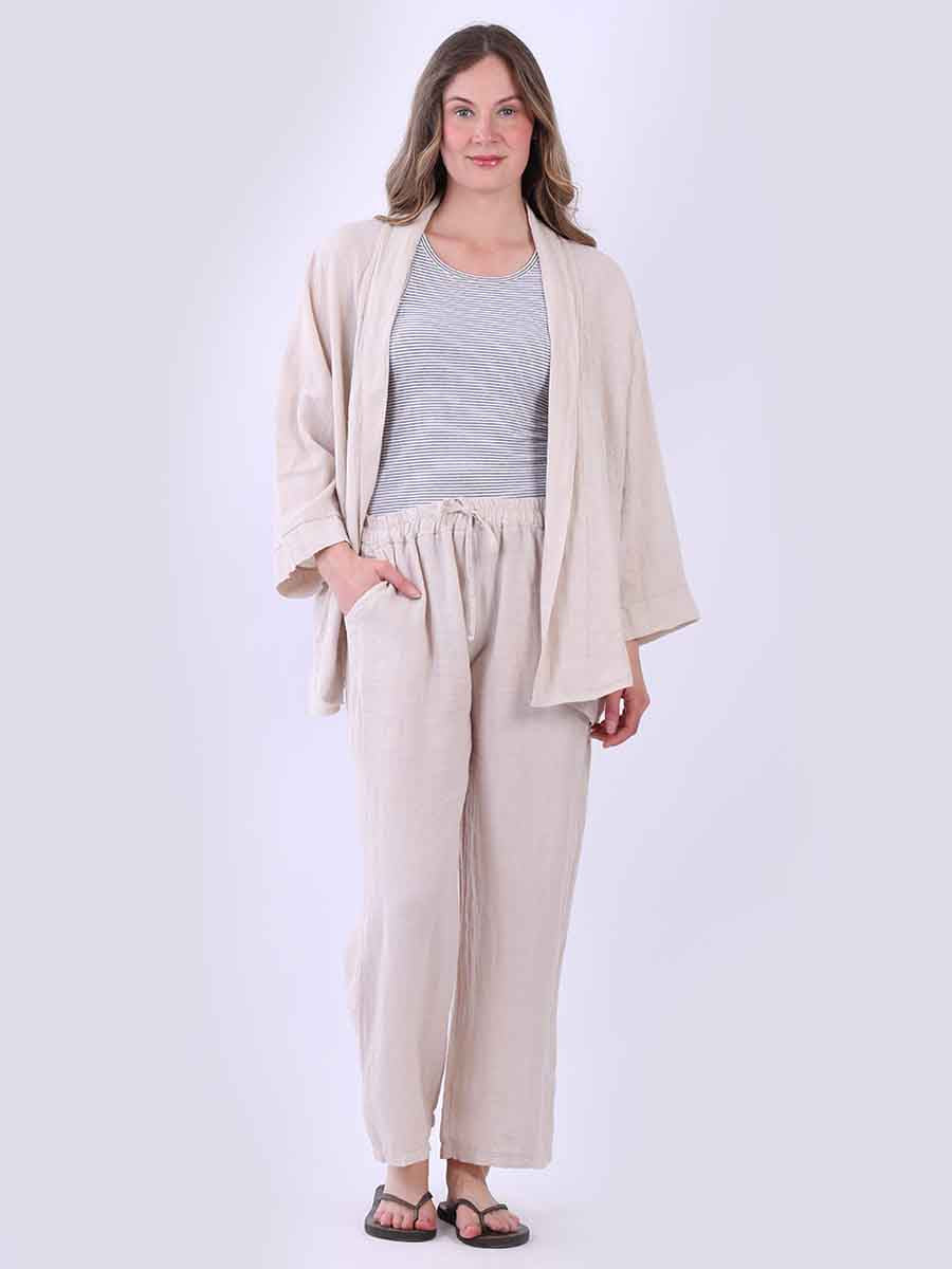 Linen Open Front Kimono