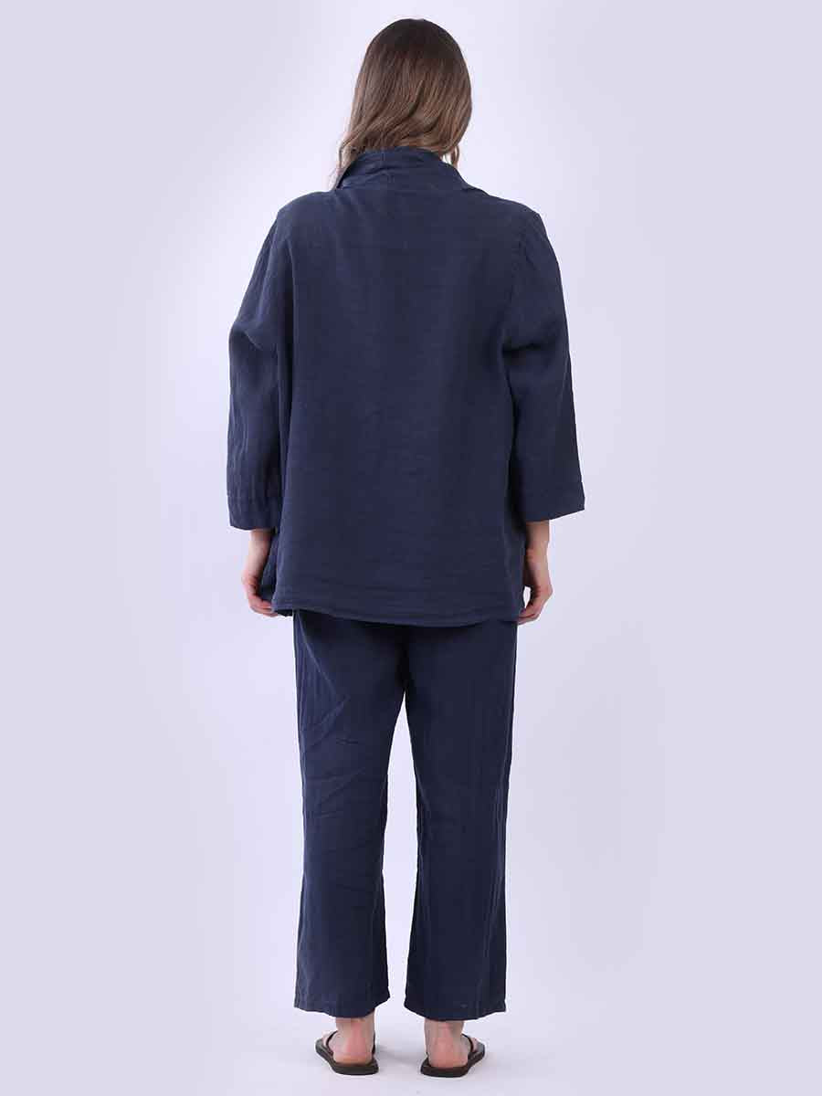 Linen Open Front Kimono
