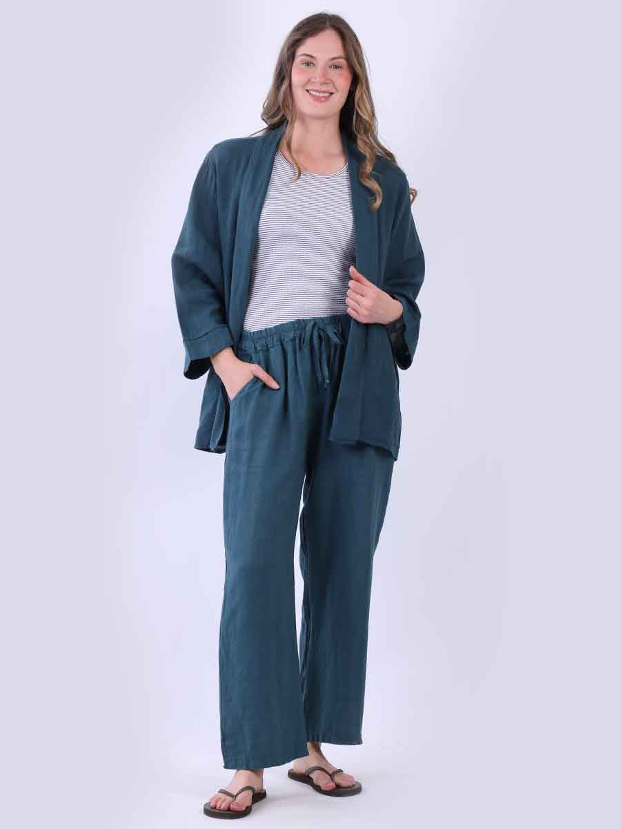 Linen Open Front Kimono