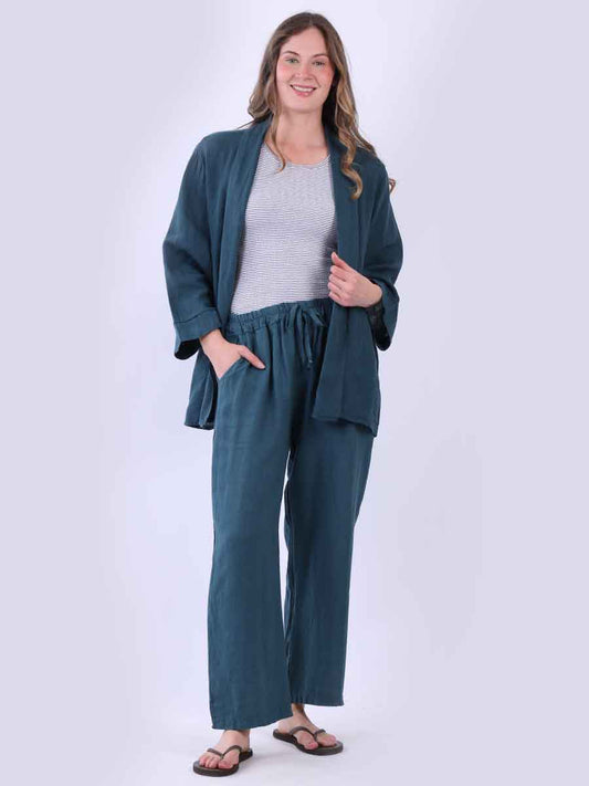 Linen Open Front Kimono