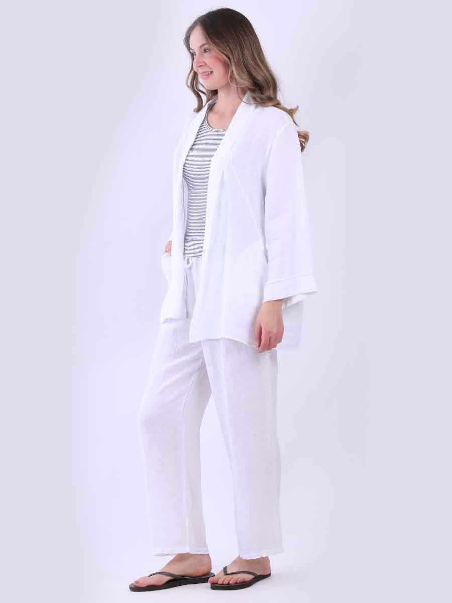 Linen Open Front Kimono