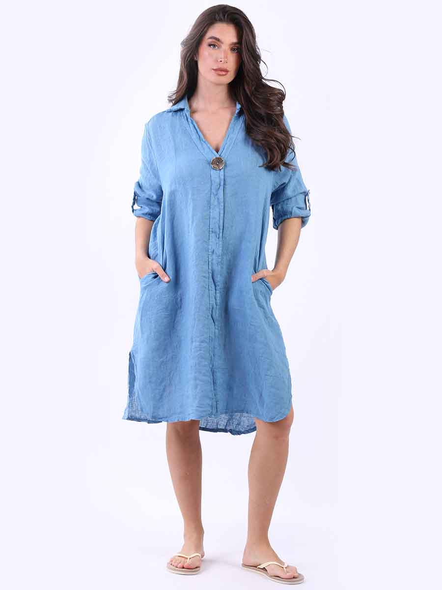 Linen Collared Dress