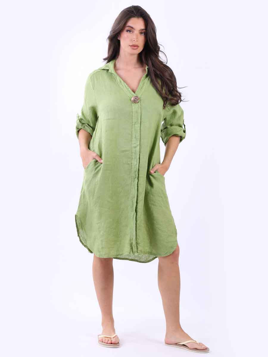 Linen Collared Dress