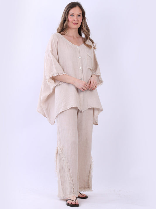 Linen Batwing Top