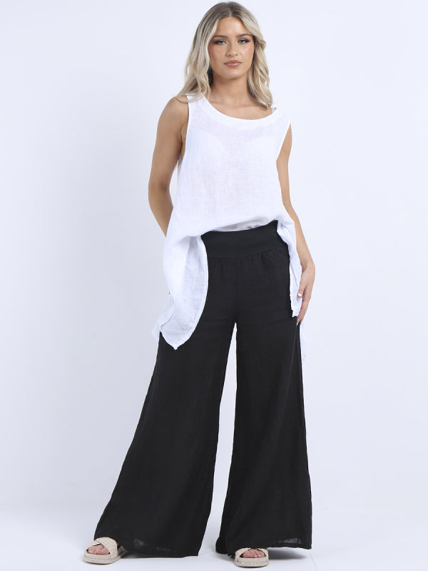 Linen Wide Leg Trouser