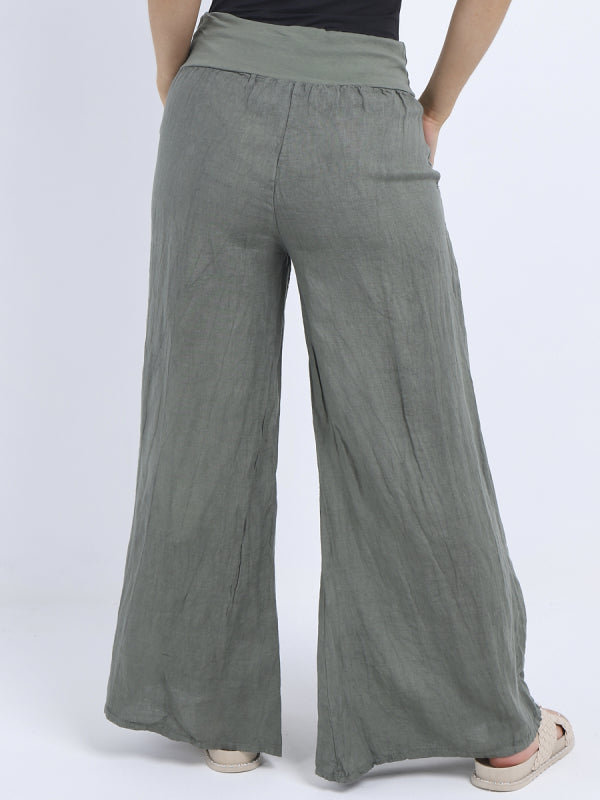Linen Wide Leg Trouser