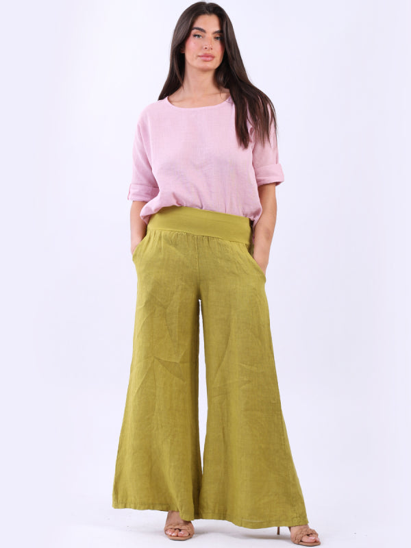 Linen Wide Leg Trouser