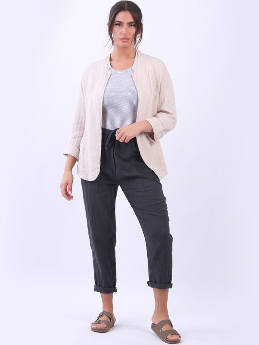 Linen Open Jacket