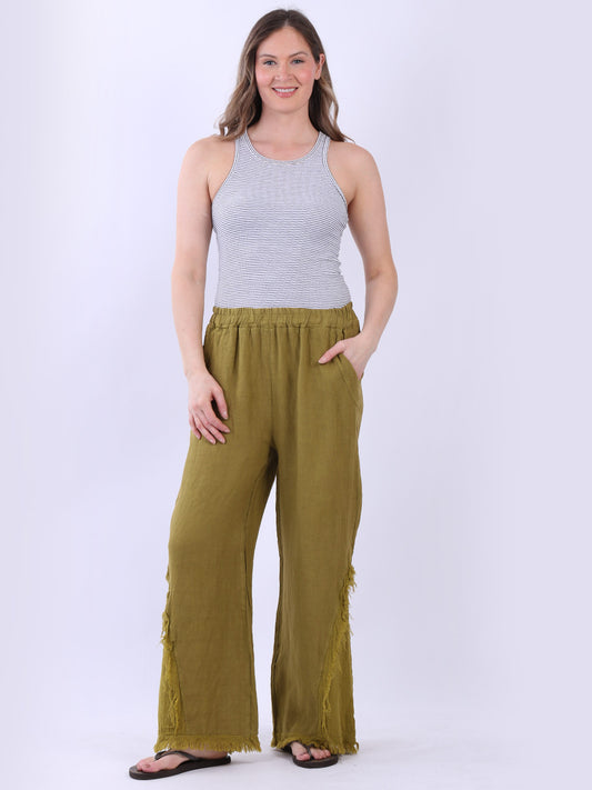 Straight Leg Linen Trouser