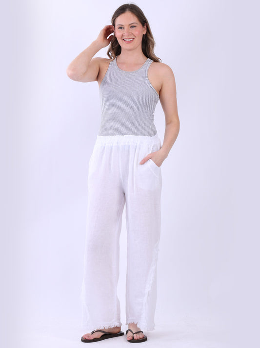 Straight Leg Linen Trouser