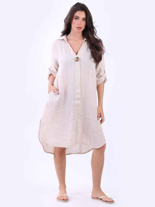 Linen Collared Dress